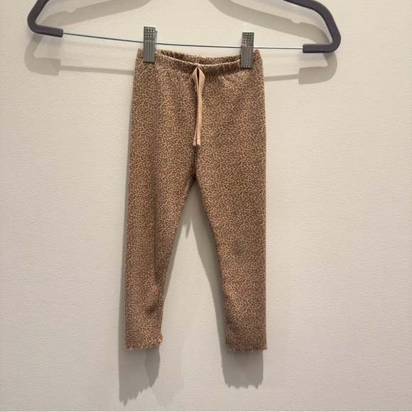 Zara - Ribbed Leopard Print Kids Leggings 2-3 Years - Picture 1 of 4